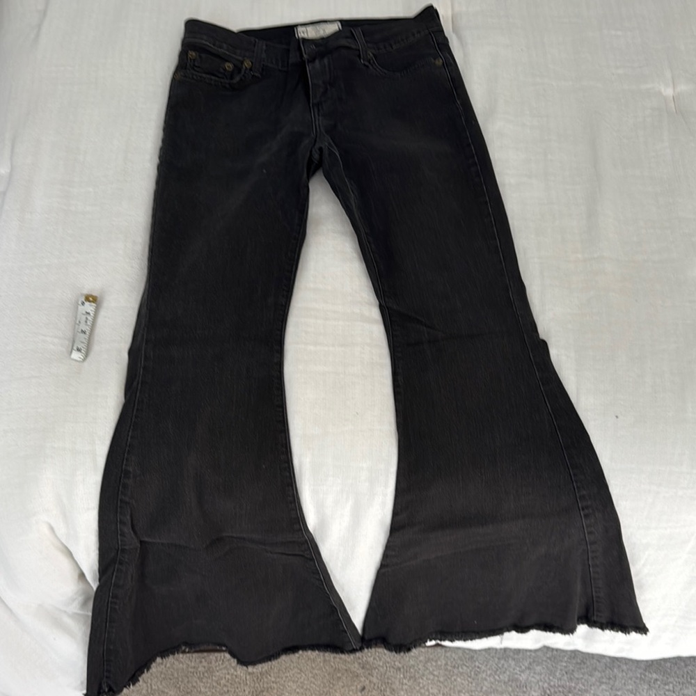 Free People Black Flare Jeans